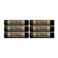 Star Trading Batería , pack de 6, AAA BeigeColor dorado New