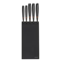 Fiskars Bloque con 5 cuchillos Edge, Negro New