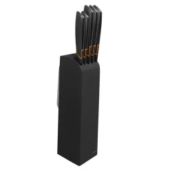 Fiskars Bloque con 5 cuchillos Edge, Negro New