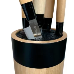 Satake Almacenamiento De Cuchillos|Bloques De Cuchillos<Bloque de cuchillos Houcho Flexibelt, abedul-negro Beige