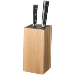 Dorre Bloque para cuchillos Kini cuadrado de acacia, 23,5 × 10,7 × 10,7 cm Marrón Sale