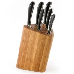 Robert Welch Bloque y set de cuchillos Signature Prism Oak 7 piezas, roble MarrónPlateadoNegro Best
