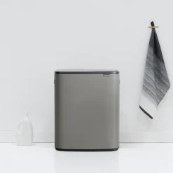Brabantia Bo touch bin 60 L, Mineral concrete grey Gris Outlet