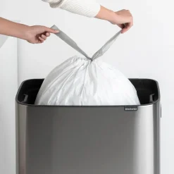 Brabantia Bo touch bin high 60 L, acero cepillado mate Plateado Discount