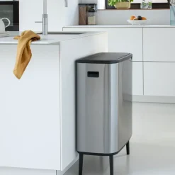 Brabantia Bo touch bin high 60 L, acero cepillado mate Plateado Discount
