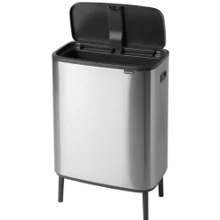Brabantia Bo touch bin high 60 L, acero cepillado mate Plateado Discount