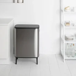 Brabantia Bo touch bin high 60 L, acero cepillado mate Plateado Discount