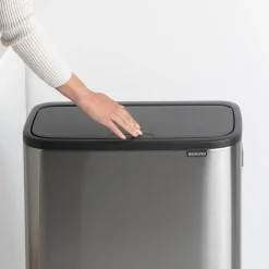 Brabantia Bo touch bin high 60 L, acero cepillado mate Plateado Discount