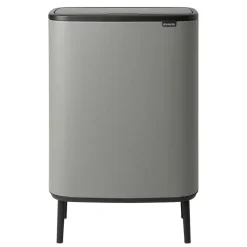 Brabantia Bo touch bin high 60 L, Mineral concrete grey Gris New