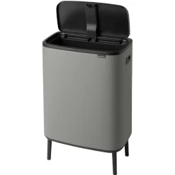 Brabantia Bo touch bin high 60 L, Mineral concrete grey Gris New