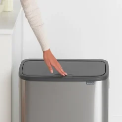 Brabantia Bo touch bin 2x30 L, acero cepillado mate Plateado Clearance