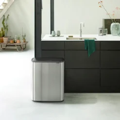 Brabantia Bo touch bin 2x30 L, acero cepillado mate Plateado Clearance