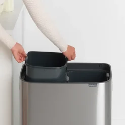Brabantia Bo touch bin 2x30 L, acero cepillado mate Plateado Clearance