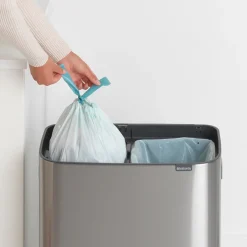 Brabantia Bo touch bin 2x30 L, acero cepillado mate Plateado Clearance