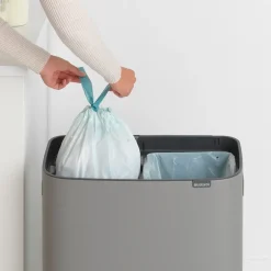 Brabantia Bo touch bin 2x30 L, Mineral concrete grey Gris Clearance
