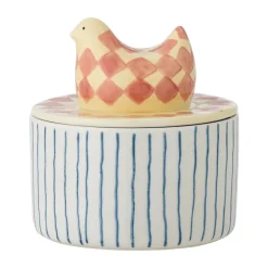 Bloomingville Azucareros<Bol con tapa Biona Ø11 cm, Rosa Blanco