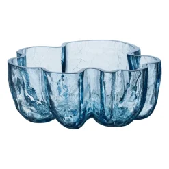 Kosta Boda Boles Para Servir|Ensaladeras<Bol Crackle 10,5 cm, Vidrio circular (Azul) Blanco