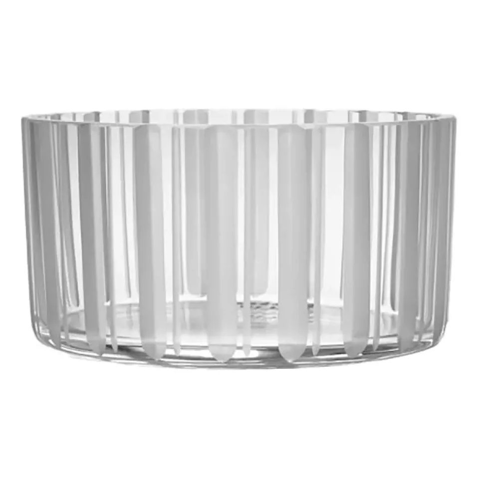 Orrefors Bol Cut in number 160 mm, Rayas Transparente