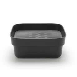 Brabantia Escurreplatos<Bol para fregar a mano con bandeja de secado Sinkside 34x37 cm, oscuro Gris