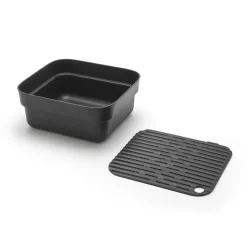 Brabantia Escurreplatos<Bol para fregar a mano con bandeja de secado Sinkside 34x37 cm, oscuro Gris