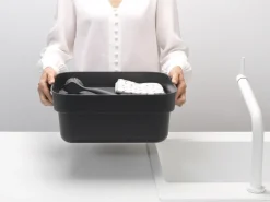 Brabantia Escurreplatos<Bol para fregar a mano con bandeja de secado Sinkside 34x37 cm, oscuro Gris
