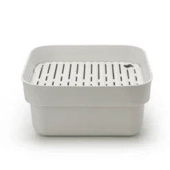 Brabantia Escurreplatos<Bol para fregar a mano con bandeja de secado Sinkside 34x37 cm, claro Gris