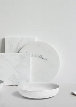 Lyngby Porcelæn Ensaladeras<Bol para servir Rhombe Ø28 cm, Blanco