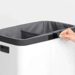 Brabantia Bolsa interior para cesto de la ropa Bo high 2x45 L, Gris Best
