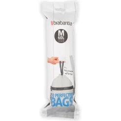 Brabantia Bolsas de basura , 60 L Blanco Clearance