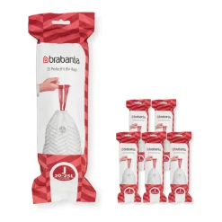 Brabantia Otros Utensilios De Limpieza<Bolsas de basura PerfectFit 120 bolsas, Modell J, 20-25 L Blanco