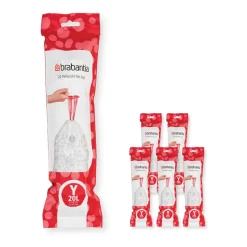 Brabantia Otros Utensilios De Limpieza<Bolsas de basura PerfectFit 120 bolsas, Modell Y, 20 L Blanco