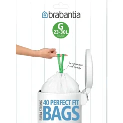 Brabantia Bolsas de basura , 23-30 L Blanco