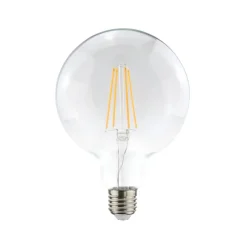 Airam Bombilla Filament LED-glob de 125 mm de luz, Claro, regulable e27, 4w Transparente Online