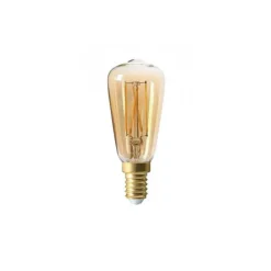 Herstal Bombilla E14 Edison Deco LED 2,5W regulable, 210lm 2400K Transparente Hot