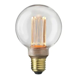 Globen Lighting Bombilla E27 Laser LED filamento globo, Transparente New