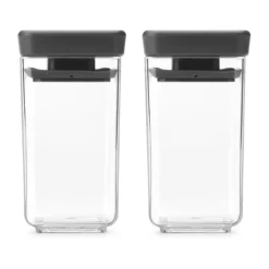 Brabantia Botes Y Tarros<Bote apilable 2 piezas TASTY+ 0,15 L, oscuro Gris