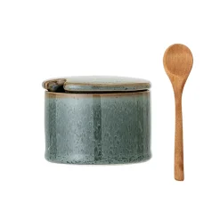 Bloomingville Bote con tapa y cuchara Pixie, Verde Outlet