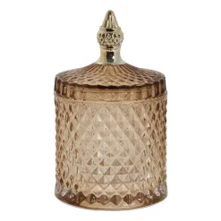 Lene Bjerre Botes Y Tarros<Bote de almacenaje con tapa Miya Ø10,5 cm, Golden brown Marrón