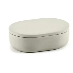 Serax Botes Y Tarros<Bote de almacenaje ovalado con tapa Cose S 3,3x10,2 cm, Beige