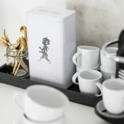 Solstickan Design Bote de café Solstickan 20,5 cm, brillante Blanco Discount