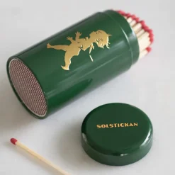 Solstickan Design Accesorios Para Candelabros<Bote de cerillas Solstickan 100-pack, Verde-dorado VerdeColor dorado