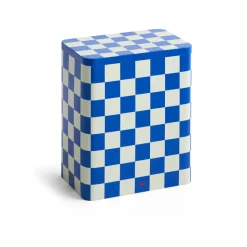 HAY Frascos Y Cajas Decorativas<Bote Tin Container large, Blue-off white AzulBlanco
