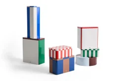 HAY Bote Tin Container medium, Black-off white NegroBlanco Clearance