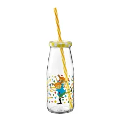 Muurla Botella con tapa y pajita Pippi 4,5 dl, Brinco Transparente Sale
