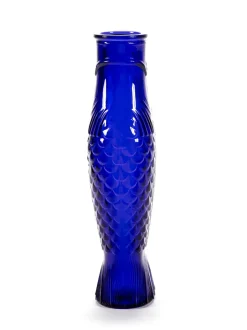 Serax Botella de vidrio Fish & Fish 85 cl, Cobalt blue Azul Hot
