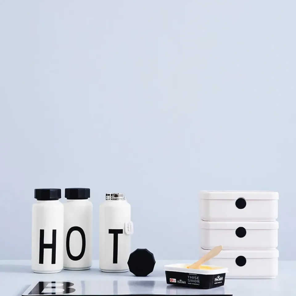 Design Letters Botella termo AJ Vintage, F Blanco New
