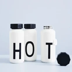 Design Letters Botella termo AJ Vintage, F Blanco New