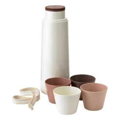 RIG-TIG Botella termo con 4 tazas PICNIC, Blossom BlancoBeigeMarrón New