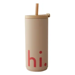 Design Letters Jarras Termo<Botella termo con pajita Travel Life 50 cl, Hi- Beige