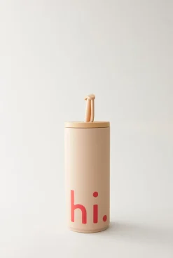 Design Letters Jarras Termo<Botella termo con pajita Travel Life 50 cl, Hi- Beige